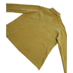 Pursuits Ltd Moss Green Ribbed Long Sleeved Cotton Turtleneck Sweater XL